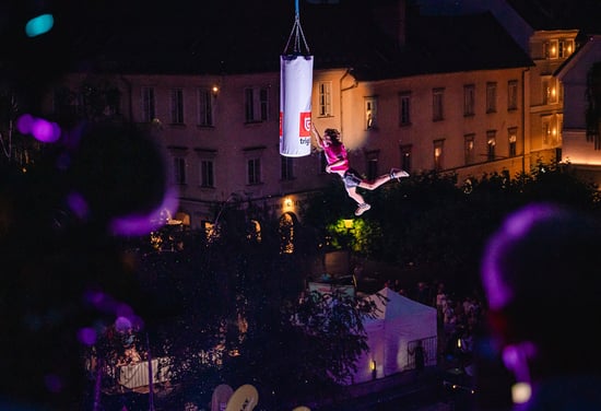 Exciting competitions on three different types of trampolines - Akrobat Odbito na Ljubljanici