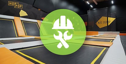 Trampoline park installation
