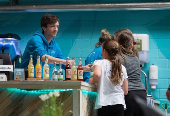 A place for food and drink is essential in any Trampoline park