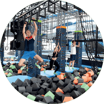 Ninja warrior course, Trampoline parks - Akrobat