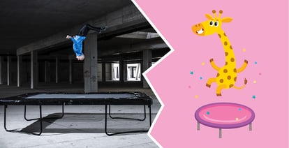 Razlika med trampolinom in igračo - Akrobat